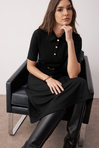 Robe polo - Noir