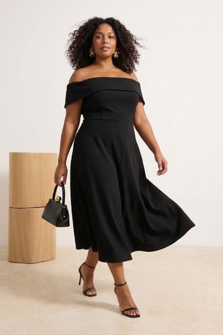Vestido midi - Negro