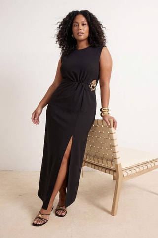 Vestido largo sin mangas - Negro