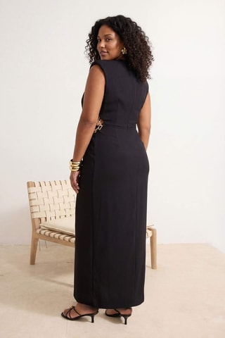 Vestido largo sin mangas - Negro