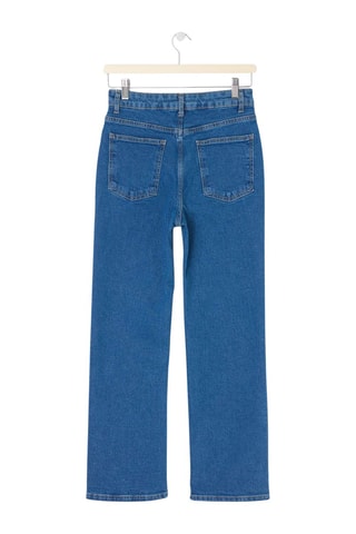 Jeans straight a vita alta - Blu