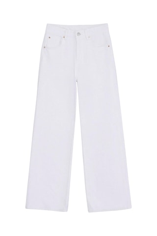Jeans wide legs a vita alta - Bianco
