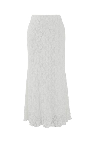 Jupe longue en dentelle - Blanc