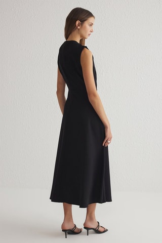 Vestido cruzado - Negro