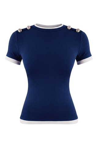 Top - Azul marino