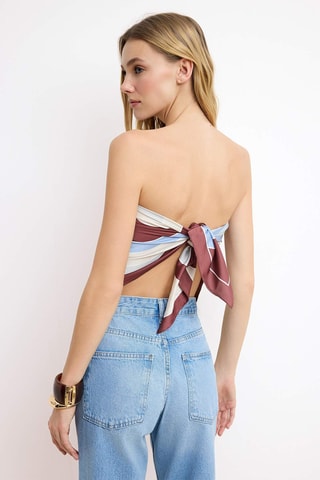 Top bustier - Marrón