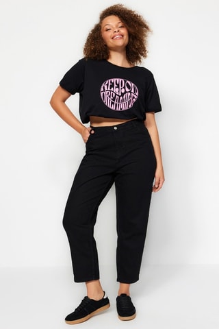 Jeans mom - Nero