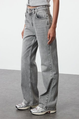 Jeans wide legs - Grigio