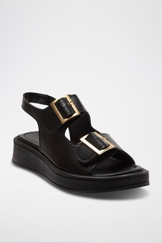 Sandalias de cuña - Negro