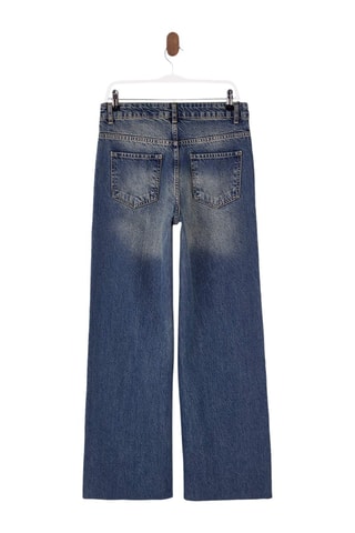 Jeans wide legs a vita alta - Blu