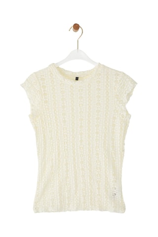 Top de encaje - Blanco