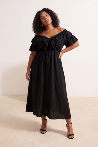 Vestido midi - Negro