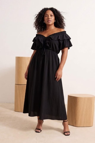 Vestido midi - Negro