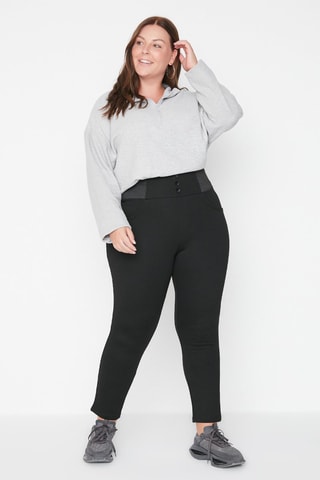 Pantalon cigarette taille haute - Noir