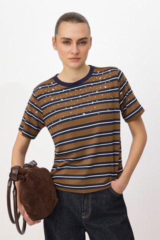 T-shirt regular - Marron