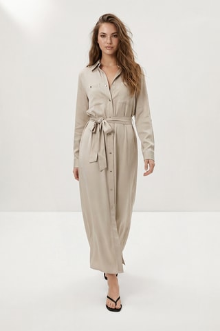 Robe chemise - Beige