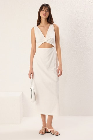 Robe midi - Blanc