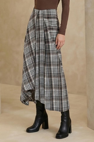 Jupe midi - Marron