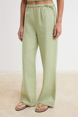 Pantalon en lin - Vert clair