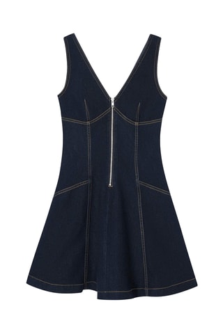 Vestido trapecio vaquero - Azul oscuro