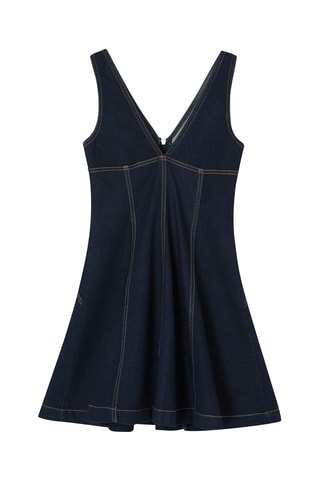 Vestido trapecio vaquero - Azul oscuro