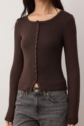 Cardigan corto - Marrone