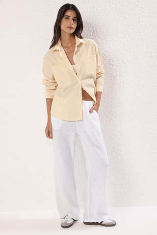Camicia a righe - Bianco e giallo