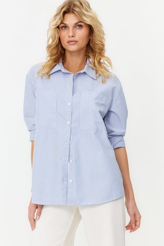 Camicia a righe - Blu