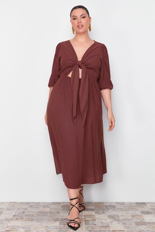 Robe trapèze - Marron