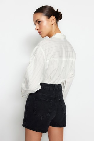 Jupe-short en jean - Noir