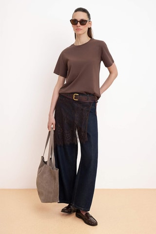 T-shirt regular - Marron