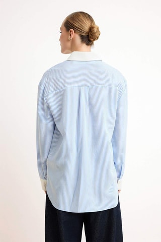 Camicia oversize - Bianco e blu