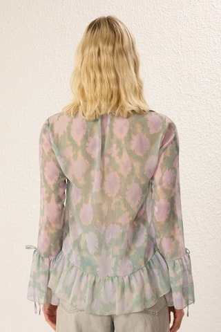 Top tie and dye - Verde e rosa