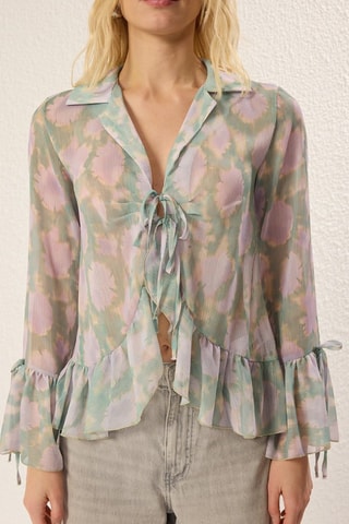 Top tie and dye - Verde e rosa