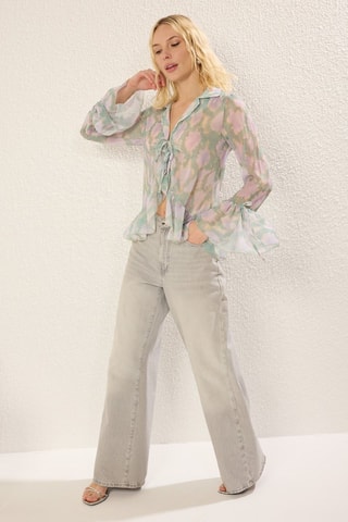 Top tie and dye - Verde e rosa