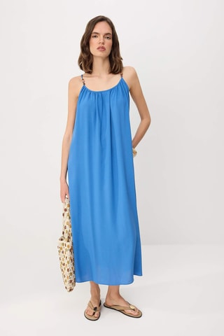Robe midi - Bleu