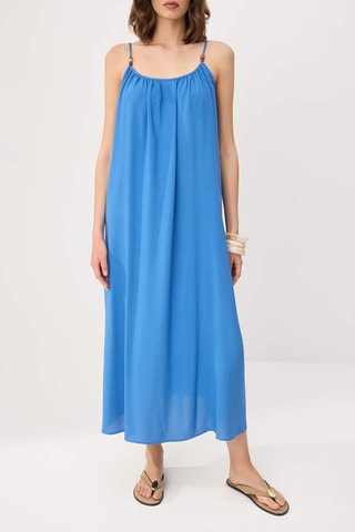 Robe midi - Bleu