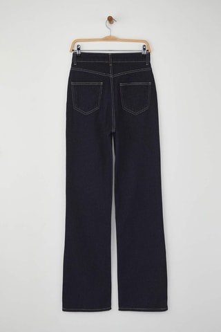 Jeans straight a vita alta - Blu