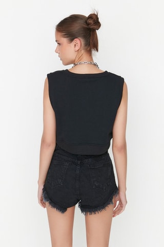 Short en jean - Noir
