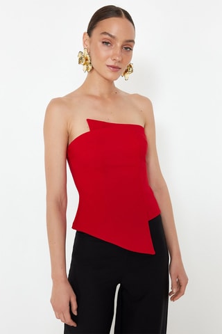 Top bustier - Rosso