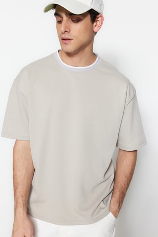 Camiseta oversize - Beige