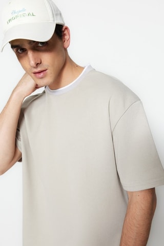 Camiseta oversize - Beige