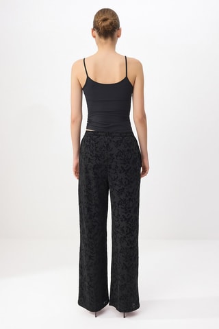 Pantalon wide legs taille haute - Noir
