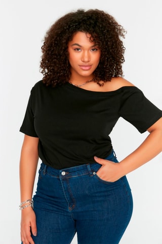 T-shirt asymétrique - Noir