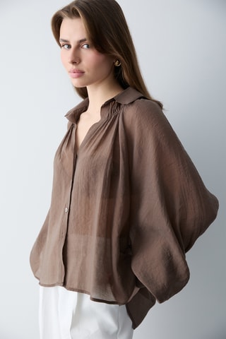 Camicia slim - Marrone
