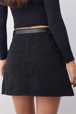 Minijupe en jean - Noir