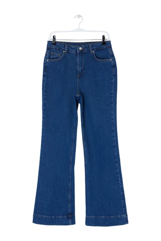 Jeans wide legs a vita alta - Blu