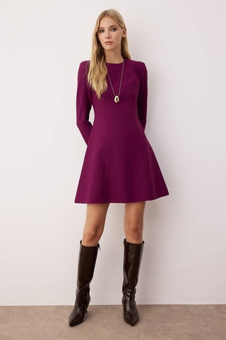 Vestido trapecio - Violeta