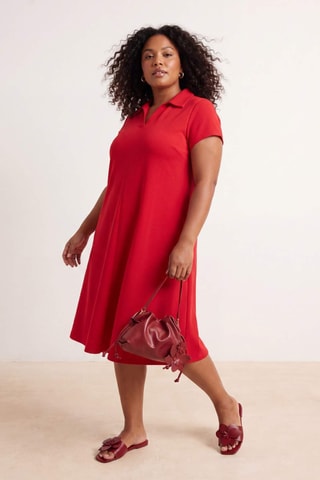 Robe polo - Rouge