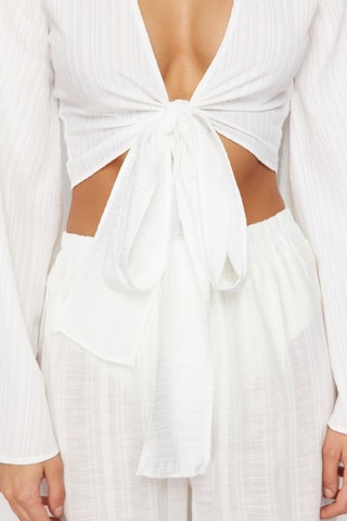 Crop top de playa - Blanco